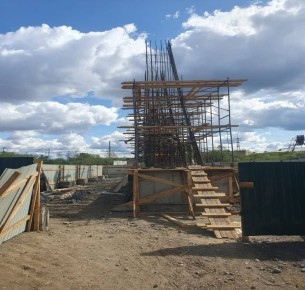 Продолжается строительство путепроводов через железную дорогу на 6191-6192 км Трассибирской магистрали на перегоне Чита-1 – Кадала и через неэлектрифицированные пути №302 и 302а на станции Чита-1