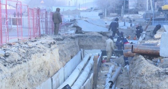 В посёлке Агинское активно ведутся ремонтные работы на проблемном объекте теплоснабжения