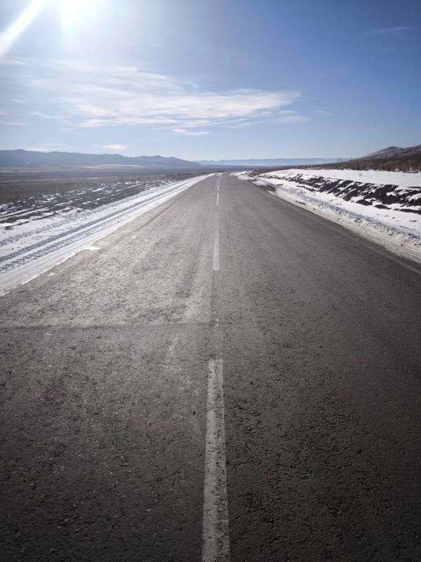 В Забайкалье отремонтировали 13 километров участка трассы Мангут — Кыра