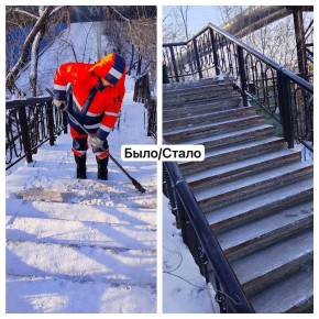 Сотрудники муниципального бюджетного учреждения «ДМРСУ» продолжают ежедневную работу по санитарной очистке территории краевого центра