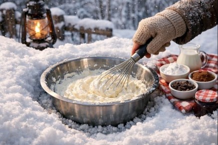 Мороженое в снегу: новый зимний десерт, который стоит попробовать