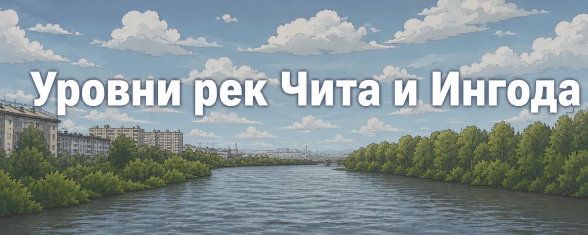 Уровни рек Ингода и Чита. По информации на утро среды, 15 июля, уровень реки Чита в городе составляет 232 сантиметра (рост на 49 см, вода выше поймы на 42 см), реки Ингода – 181 сантиметр (рост на 20 сантиметров, до...